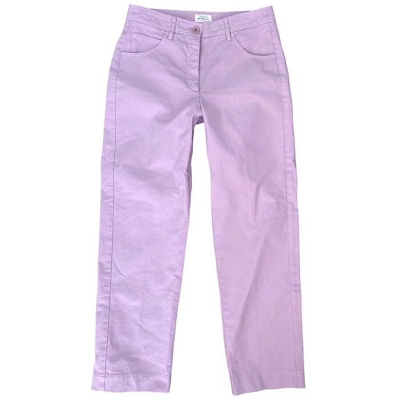 Hartford Cotton Twill High Rise Denim Jeans Lilac - Picture 2 of 8